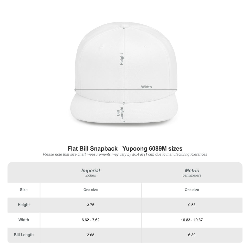 Snapback Hat — "MERDE" Embroidered Flat Bill Cap