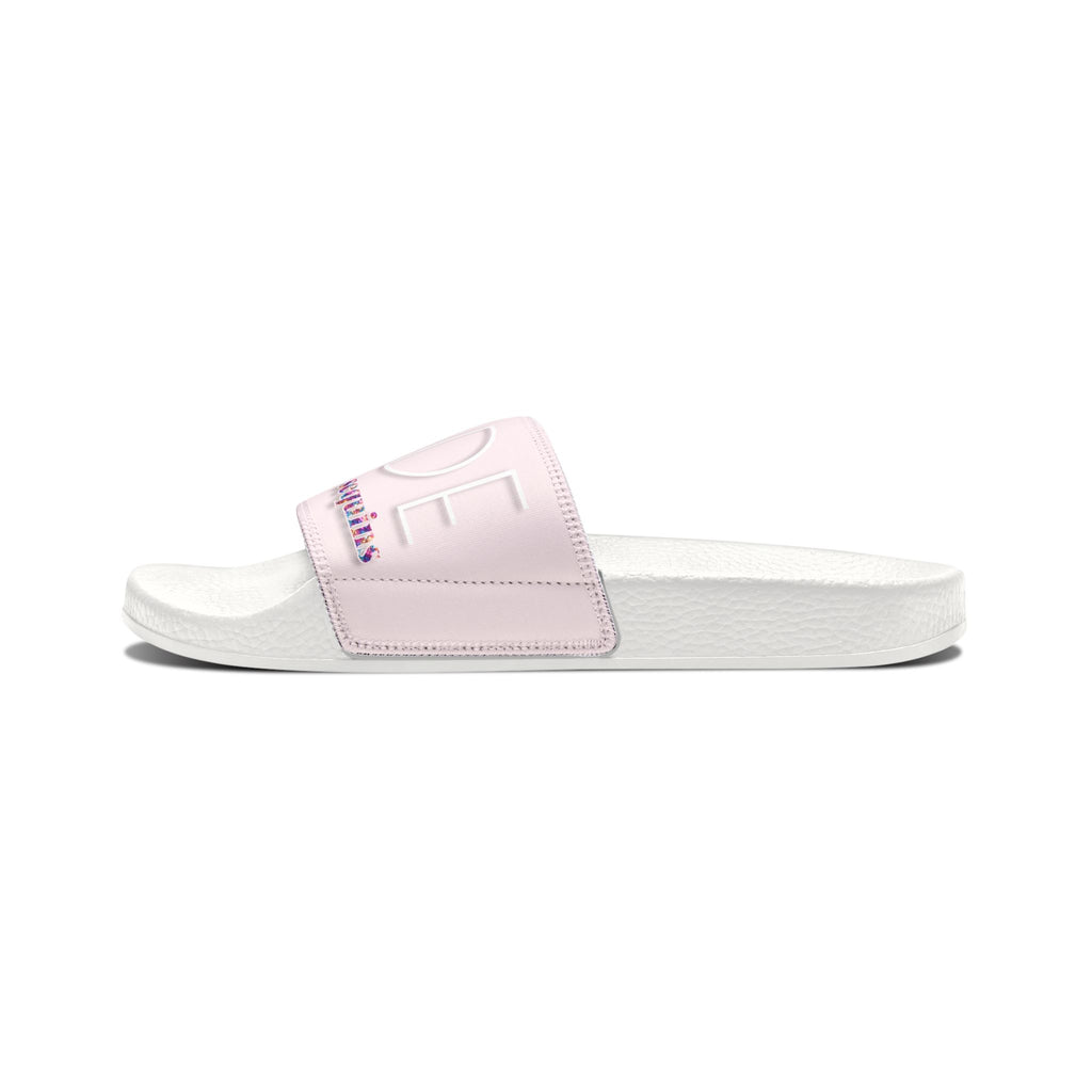 Youth Pink Slide Sandals — Removable Strap Casual Pool & Beach Slides