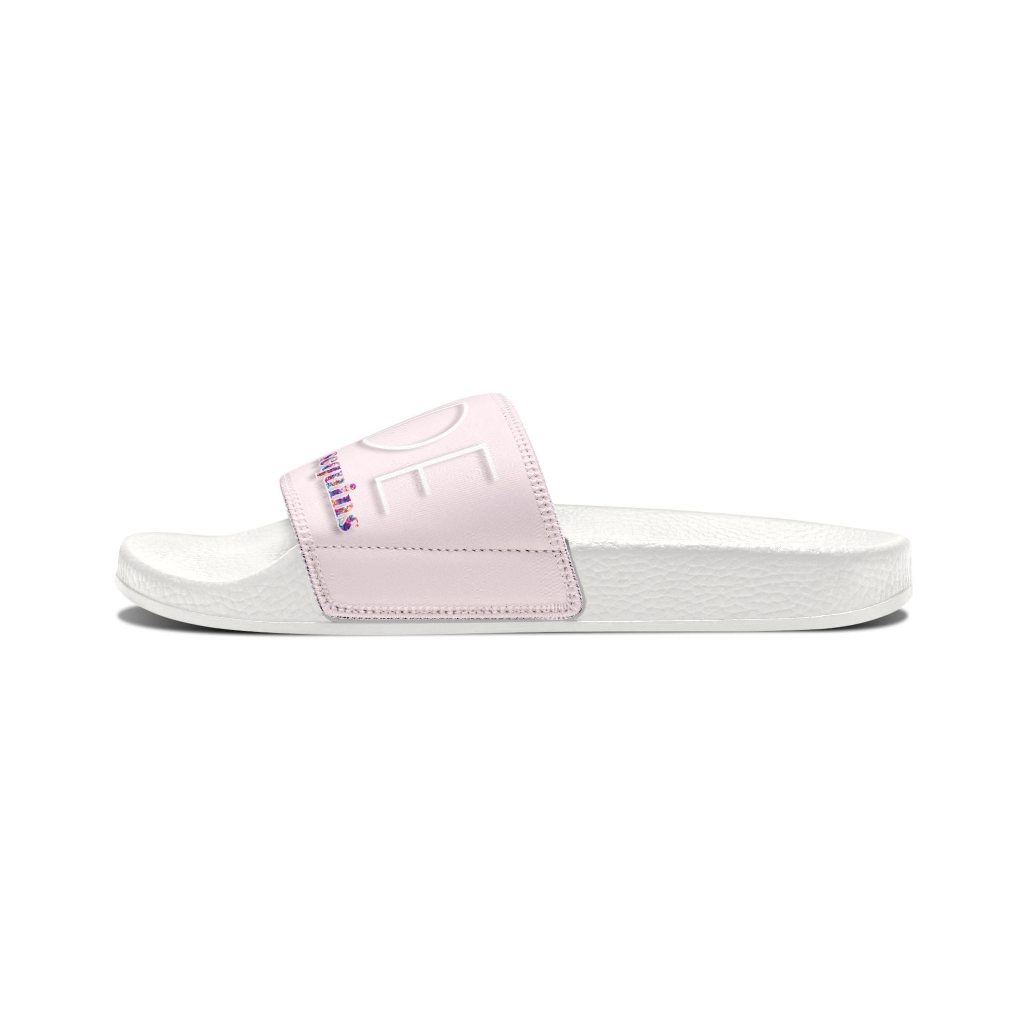 Youth Pink Slide Sandals — Removable Strap Casual Pool & Beach Slides