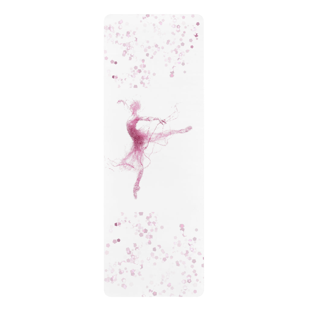 Pink Ballerina Yoga Mat — Artistic Dancer Rubber Exercise Mat