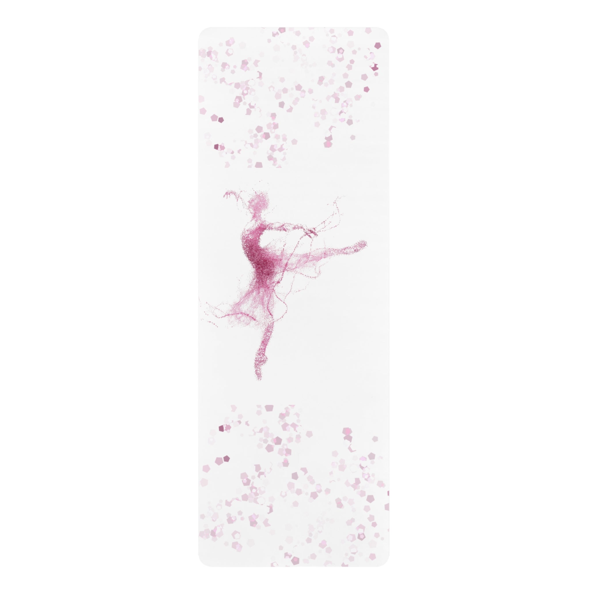 Pink Ballerina Yoga Mat — Artistic Dancer Rubber Exercise Mat