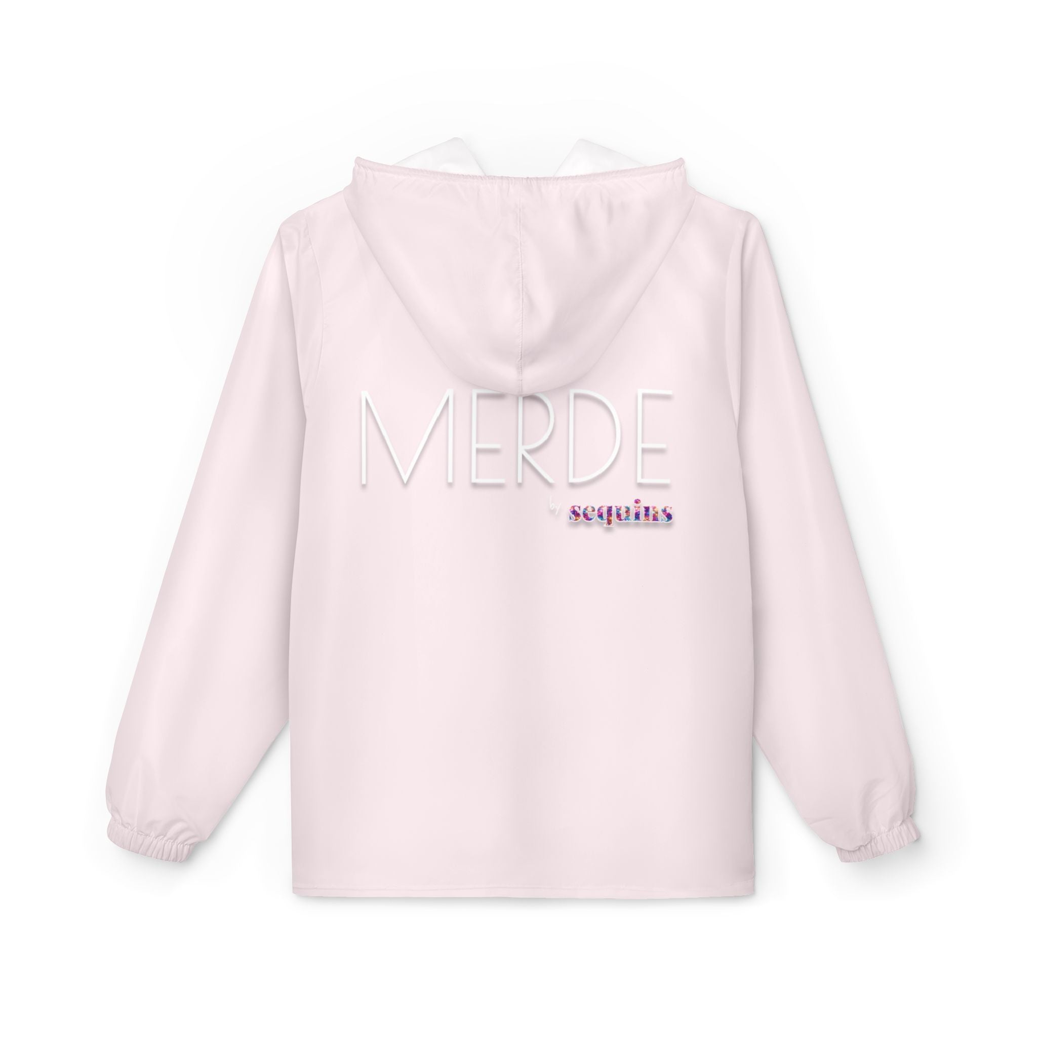Windbreaker Jacket — Pink Ballet 'MERDE' Dance Graphic Hooded Windbreaker