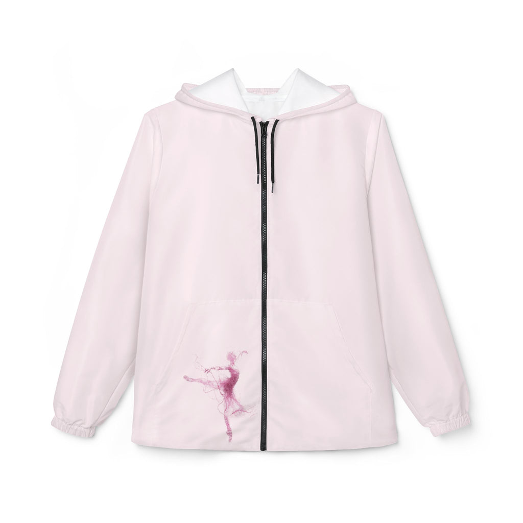Windbreaker Jacket — Pink Ballet 'MERDE' Dance Graphic Hooded Windbreaker