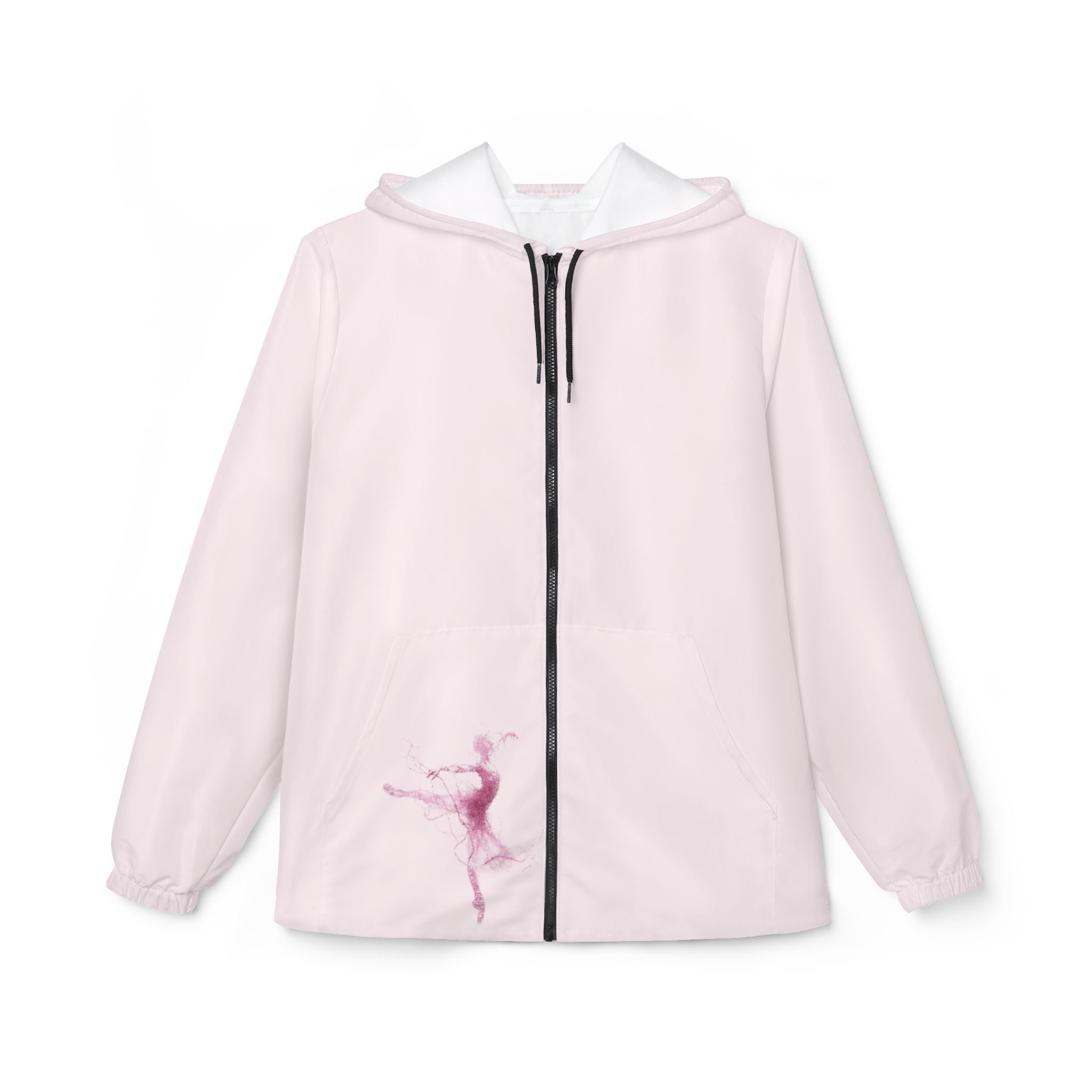 Windbreaker Jacket — Pink Ballet 'MERDE' Dance Graphic Hooded Windbreaker