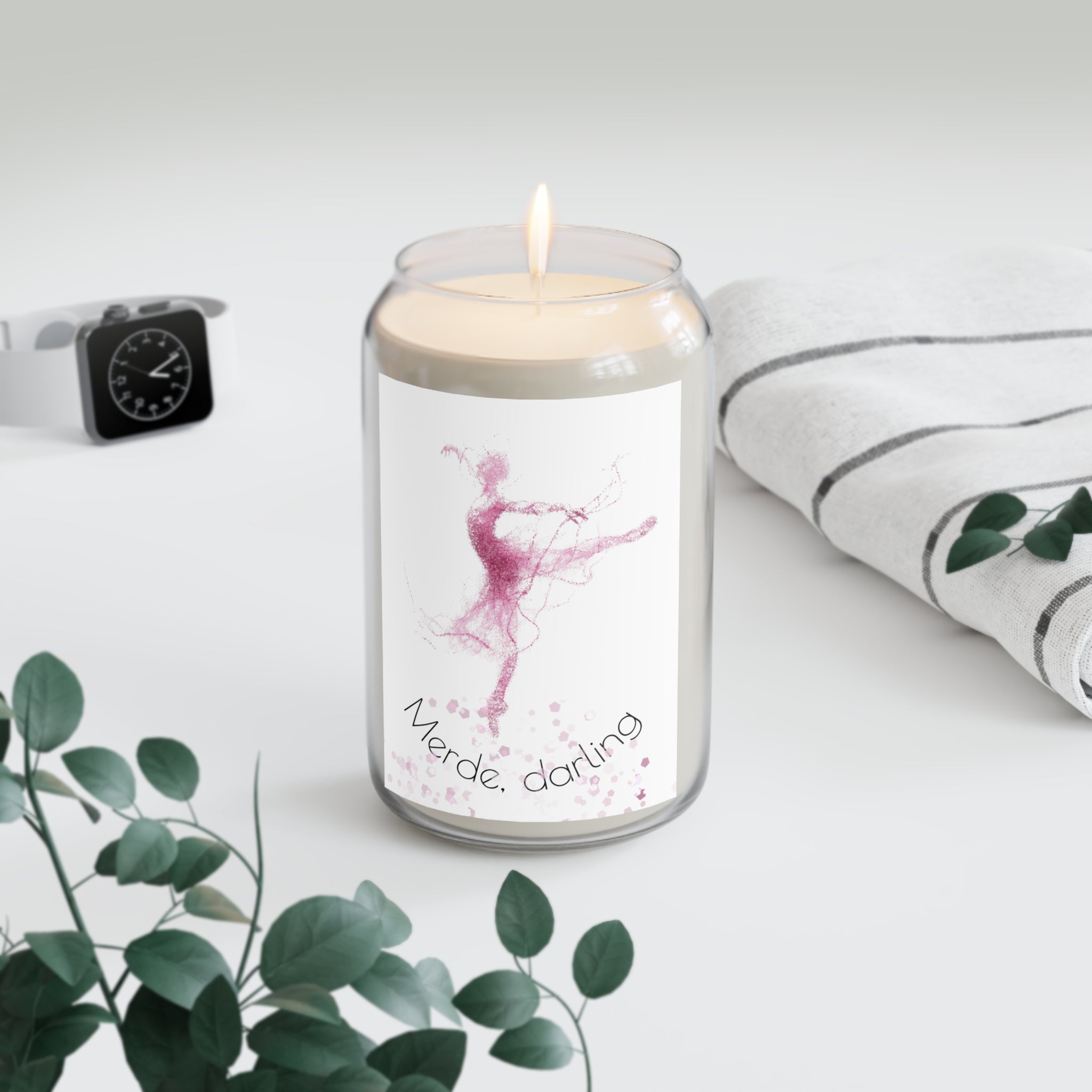 Scented Soy Candle — "Merde, darling" Ballerina Scented Candle (13.75 oz)