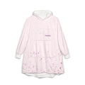 Hooded Blanket – Pink 'MERDE' Cozy Sherpa Hoodie Blanket with Floral Confetti