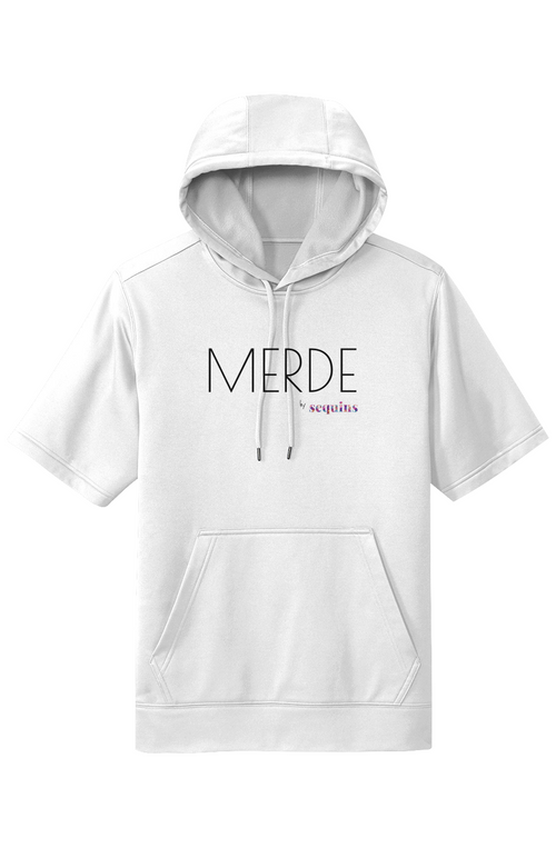 Black Merde Short Sleeve Hoodie