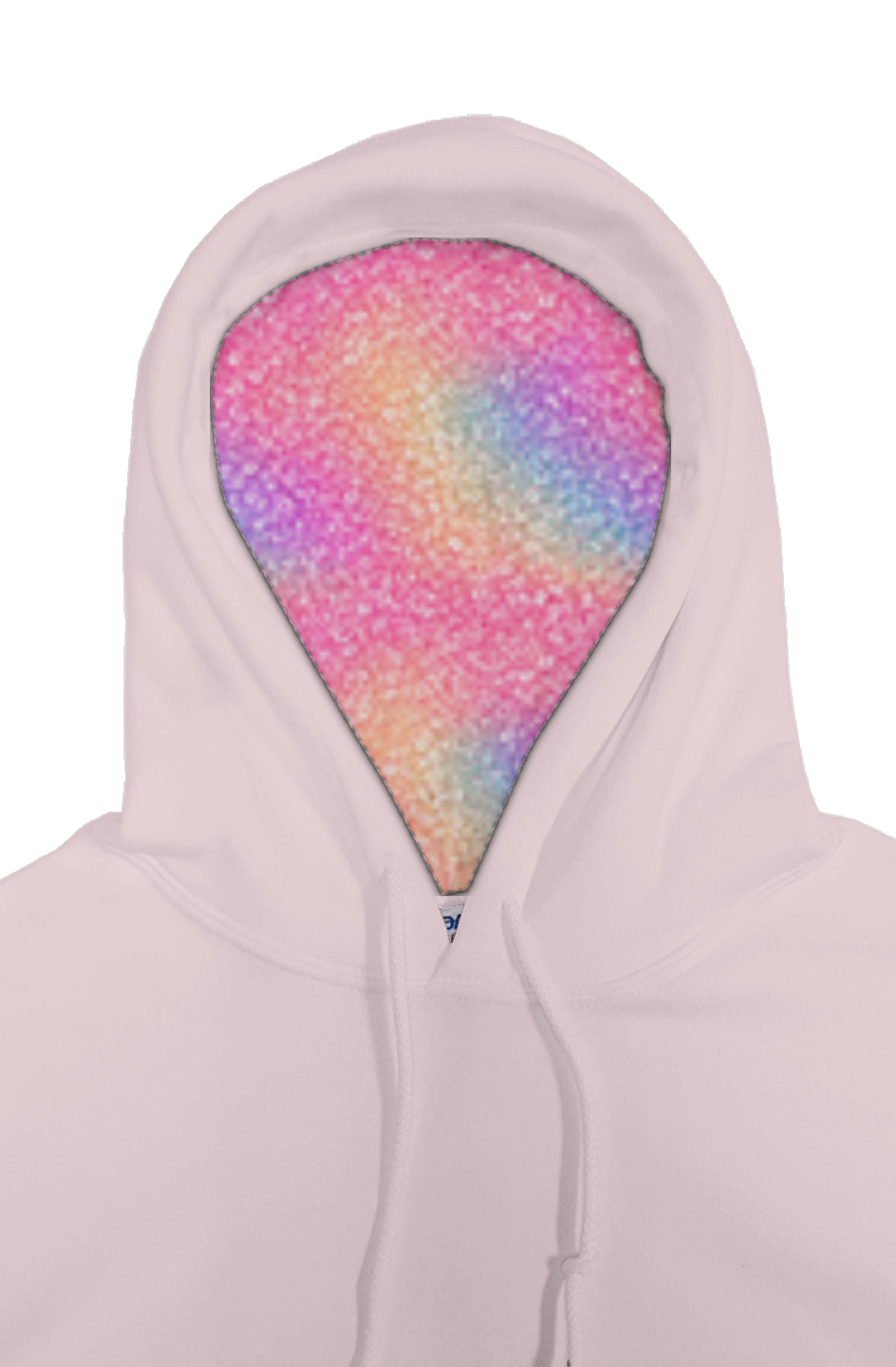 Merde pullover with sequin hood