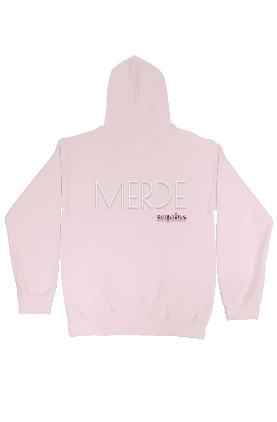 Merde pullover with sequin hood