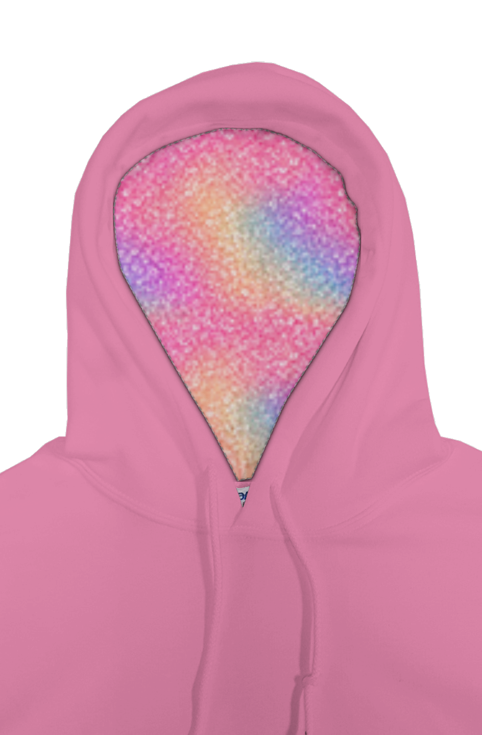 Merde pullover with sequin hood