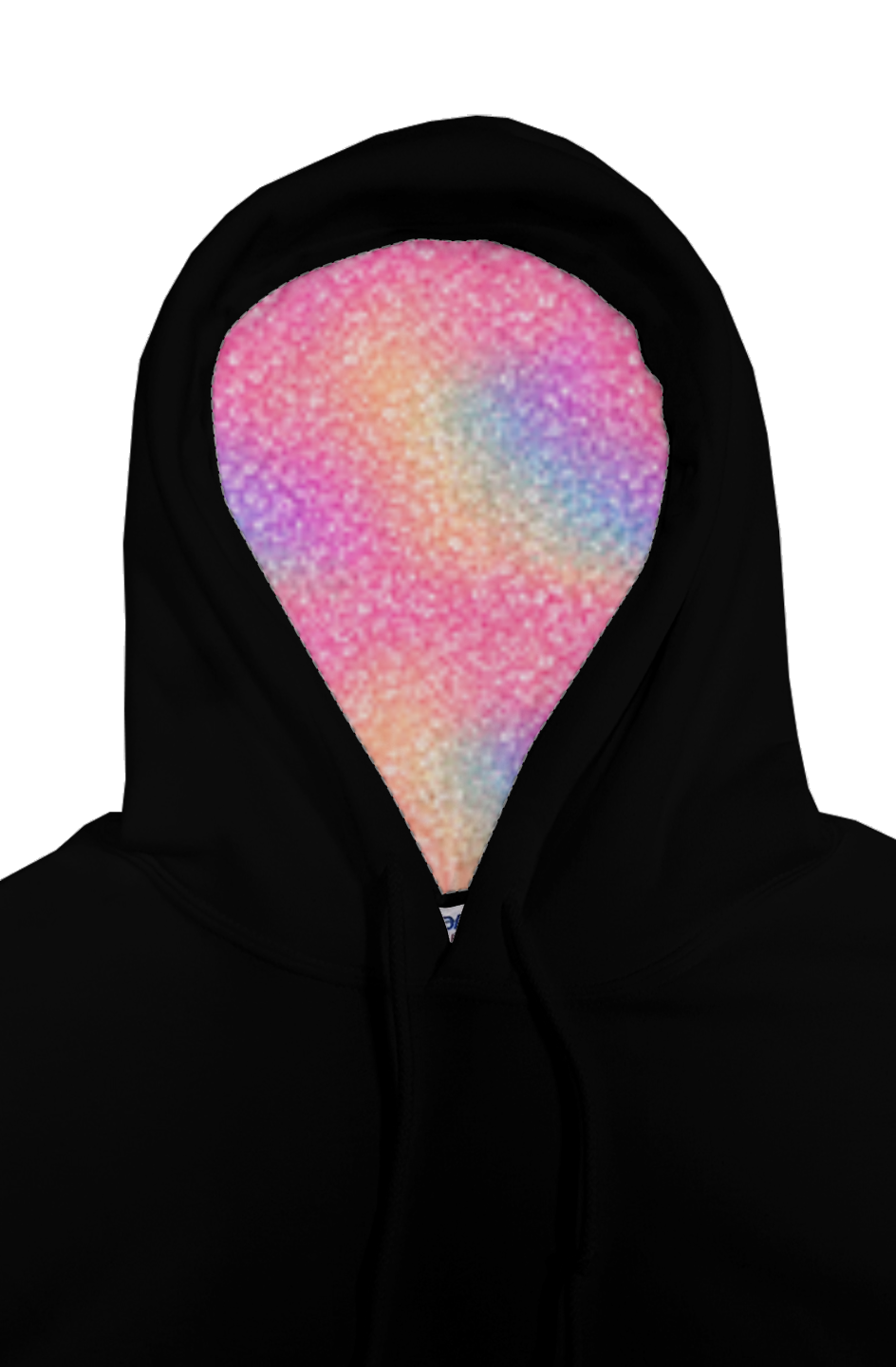 Merde pullover with sequin hood