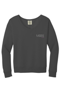 Embroidered V Neck Sweatshirt