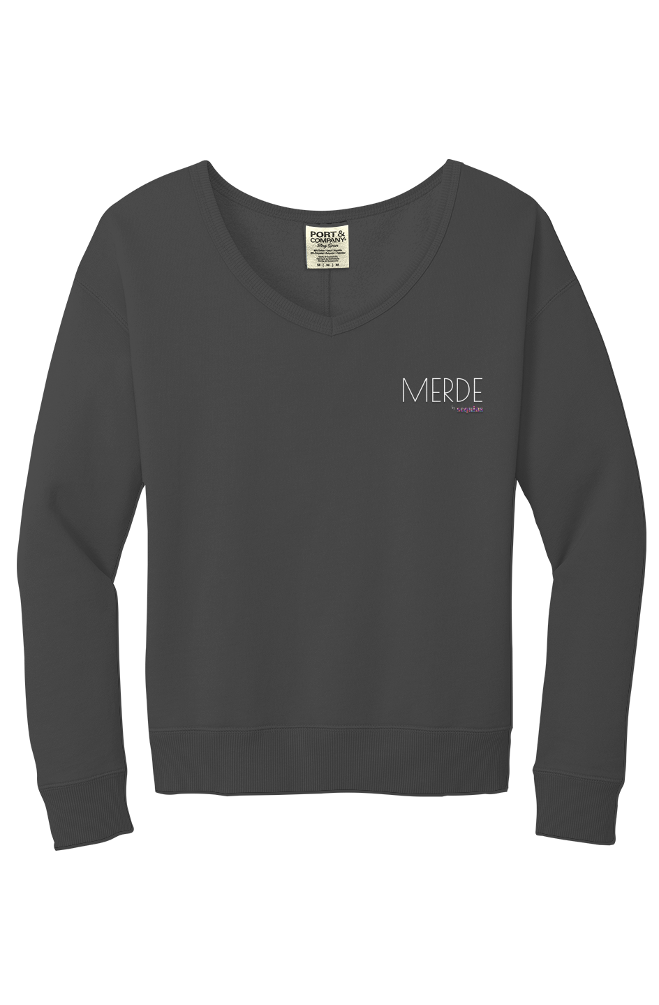 Embroidered V Neck Sweatshirt