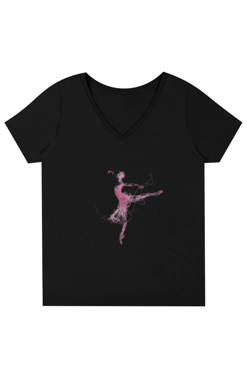 Ballerina Womens V Neck T Shirt
