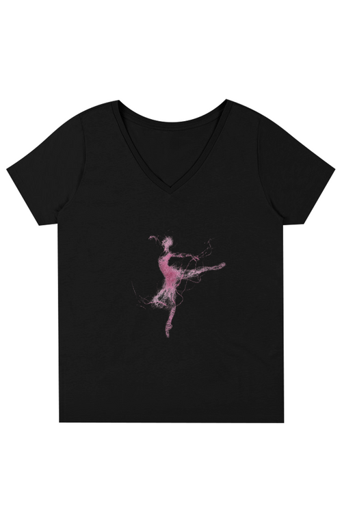 Ballerina Womens V Neck T Shirt