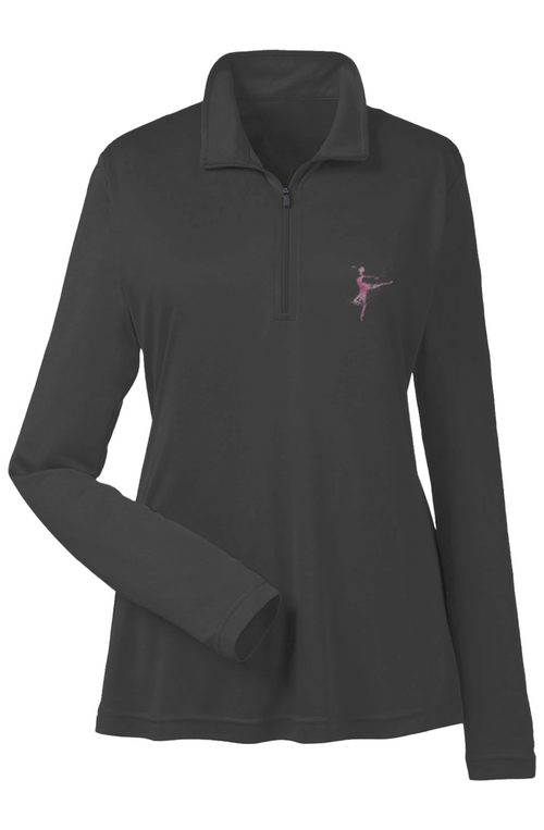 Ballerina Embroidered Ladies Quarter-Zip