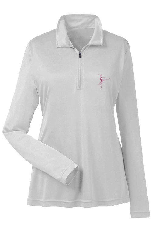 Ballerina Embroidered Ladies Quarter-Zip