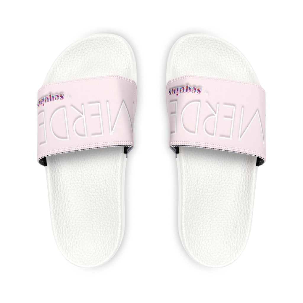 Youth Pink Slide Sandals — Removable Strap Casual Pool & Beach Slides