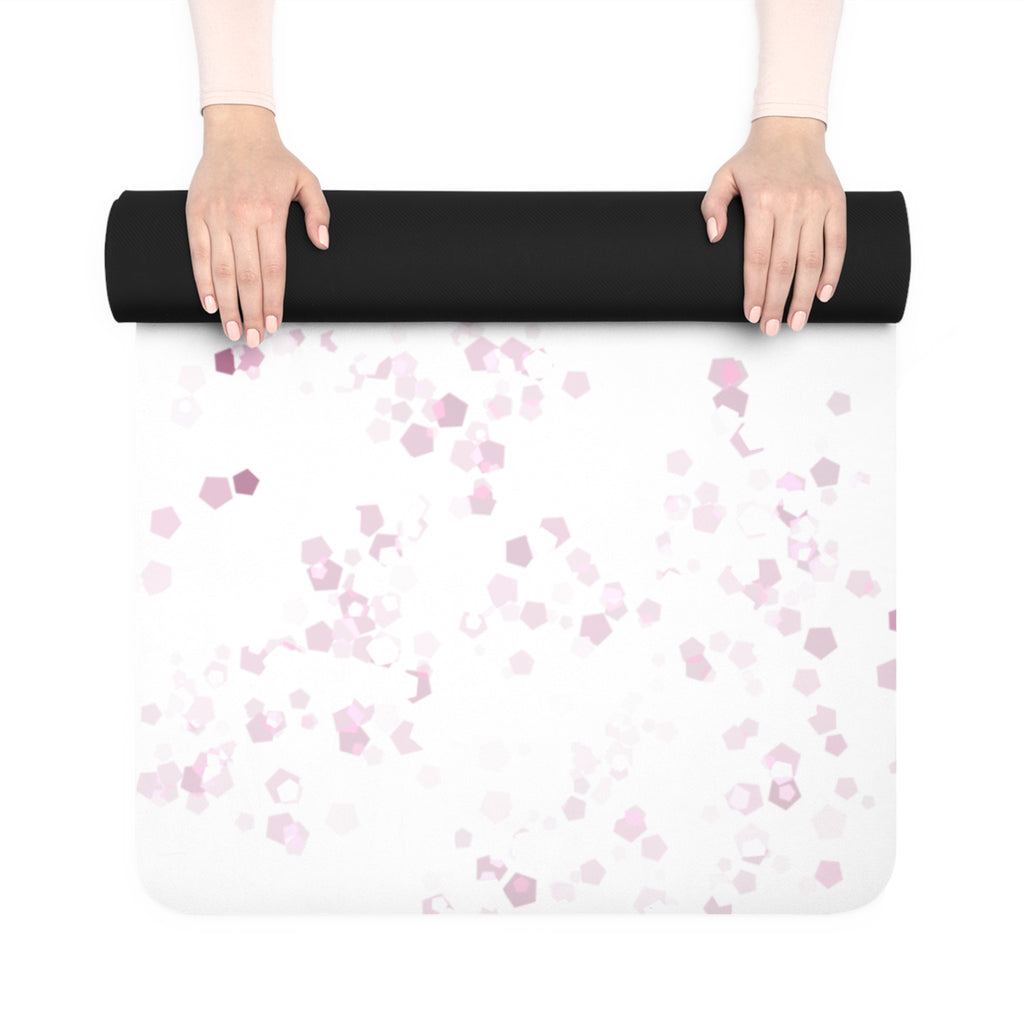 Pink Ballerina Yoga Mat — Artistic Dancer Rubber Exercise Mat