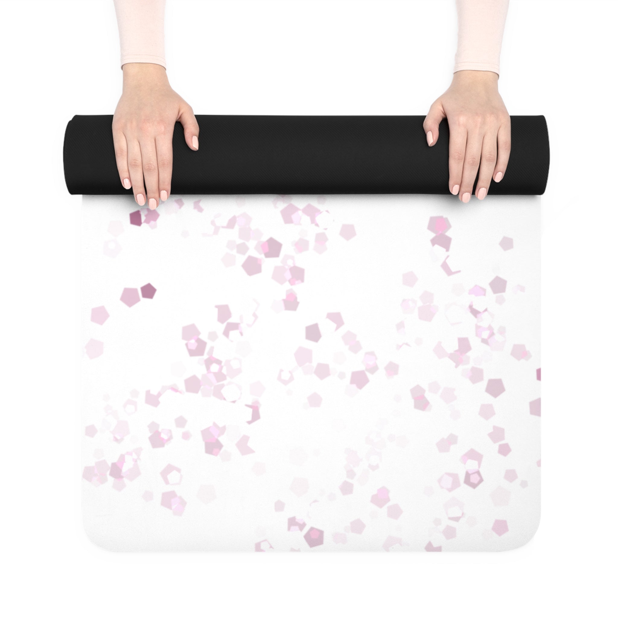 Pink Ballerina Yoga Mat — Artistic Dancer Rubber Exercise Mat