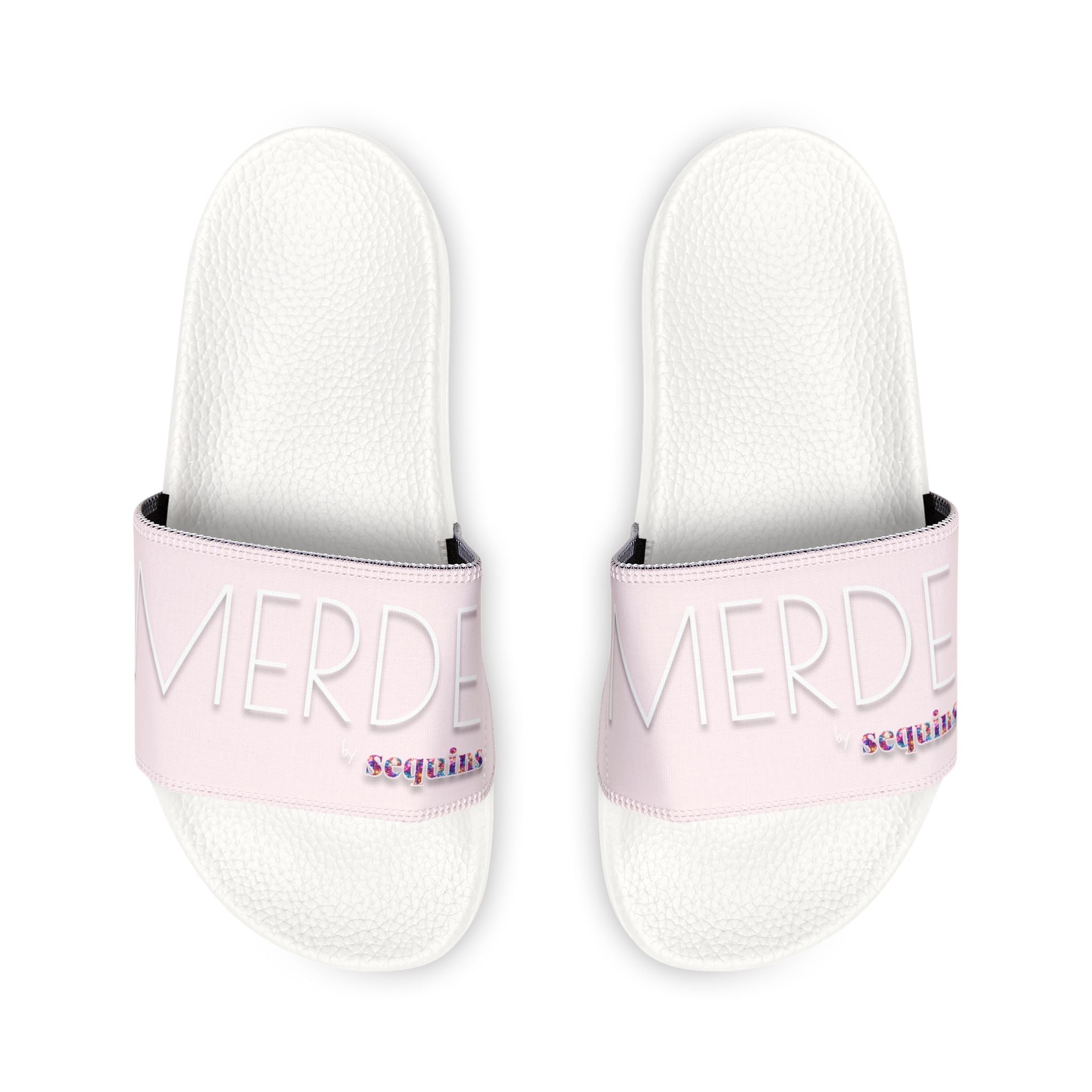 Youth Pink Slide Sandals — Removable Strap Casual Pool & Beach Slides