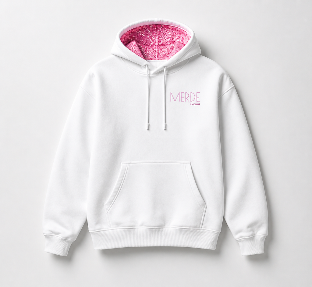 The Merde Hoodie with Sequin Hood